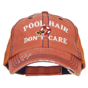 Pool Hair Don't Care Embroidered Cotton Mesh Cap