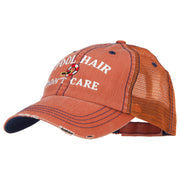 Pool Hair Don't Care Embroidered Cotton Mesh Cap