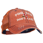 Pool Hair Don't Care Embroidered Cotton Mesh Cap