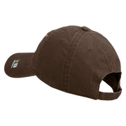 U.S Army Infantry Embroidered Washed Solid Pigment Dyed Cotton Twill Brass Buckle Cap - Brown OSFM
