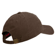 U.S Army Infantry Embroidered Washed Solid Pigment Dyed Cotton Twill Brass Buckle Cap - Brown OSFM