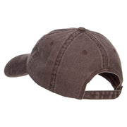 Mini Peace Symbol Embroidered Washed Cap