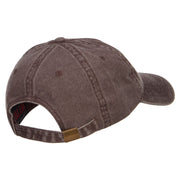 Mini Peace Symbol Embroidered Washed Cap