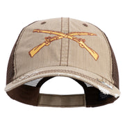 U.S. Army Infantry Embroidered Low Profile Special Cotton Mesh Cap - khaki-brown OSFM