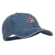 Ohio Map State Flag Embroidered Washed Cap