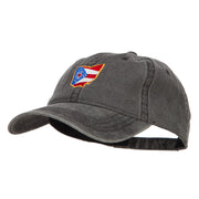 Ohio Map State Flag Embroidered Washed Cap