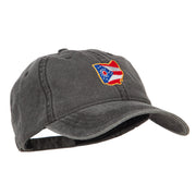 Ohio Map State Flag Embroidered Washed Cap