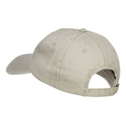 Mini Peace Symbol Embroidered Washed Cap