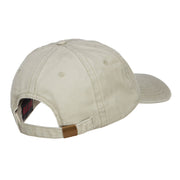 Mini Peace Symbol Embroidered Washed Cap