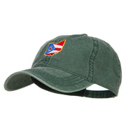 Ohio Map State Flag Embroidered Washed Cap