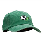 Soccer Tortoise Embroidered Unstructured Cotton Cap