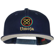 Umoja Kwanzaa Embroidered Superior Cotton Twill Flat Bill Prostyle Snapback Cap