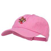 Pepper with Maracas Embroidered Unstructured Cap