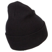 Mini Ok Sign Embriodered Long Beanie