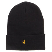 Mini Ok Sign Embriodered Long Beanie