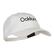 Oakland Embroidered Washed Buckled Cap