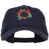 Clock with Decorations Embroidered Unstructured Cap