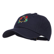 Clock with Decorations Embroidered Unstructured Cap