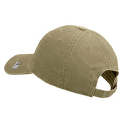 U.S. Army Military Police Insignia Embroidered Washed Solid Pigment Dyed Cotton Twill Brass Buckle Cap - Khaki OSFM