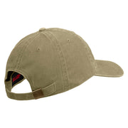 U.S. Army Military Police Insignia Embroidered Washed Solid Pigment Dyed Cotton Twill Brass Buckle Cap - Khaki OSFM
