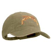 U.S. Army Military Police Insignia Embroidered Washed Solid Pigment Dyed Cotton Twill Brass Buckle Cap - Khaki OSFM