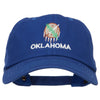 Oklahoma State Flag Embroidered Unstructured Washed Cap