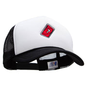 7 card Embroidered Summer Foam Mesh Trucker Cap