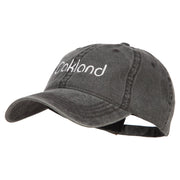 Oakland Embroidered Washed Buckled Cap