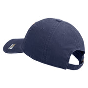 U.S. Army Military Police Insignia Embroidered Washed Solid Pigment Dyed Cotton Twill Brass Buckle Cap - Navy OSFM