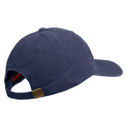 U.S. Army Military Police Insignia Embroidered Washed Solid Pigment Dyed Cotton Twill Brass Buckle Cap - Navy OSFM