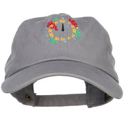 Clock with Decorations Embroidered Unstructured Cap