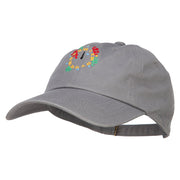 Clock with Decorations Embroidered Unstructured Cap