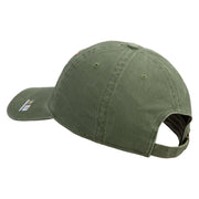 U.S. Army Military Police Insignia Embroidered Washed Solid Pigment Dyed Cotton Twill Brass Buckle Cap - Olive OSFM