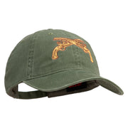 U.S. Army Military Police Insignia Embroidered Washed Solid Pigment Dyed Cotton Twill Brass Buckle Cap - Olive OSFM