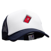 7 card Embroidered Summer Foam Mesh Trucker Cap