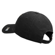 U.S. Army Military Police Insignia Embroidered Washed Solid Pigment Dyed Cotton Twill Brass Buckle Cap - Black OSFM
