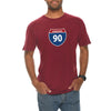 Interstate Highway 90 Graphic Design Vintage Crewneck Tee