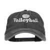 Volleyball Embroidered Washed Buckle Cap