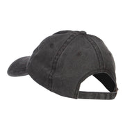 Volleyball Embroidered Washed Buckle Cap