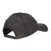 Volleyball Embroidered Washed Buckle Cap