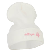 Momlife Embroidered Long Beanie