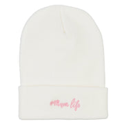 Momlife Embroidered Long Beanie