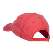 Volleyball Embroidered Washed Buckle Cap