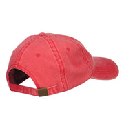 Volleyball Embroidered Washed Buckle Cap