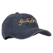 Golf Grandpa Embroidered Washed Cotton Twill Cap