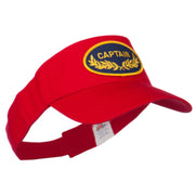 Oak Leaf Captain Military Patched Sun Visor