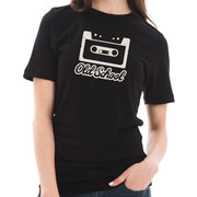 Old School Mixtape Graphic Design Short Sleeve Cotton Jersey T-Shirt