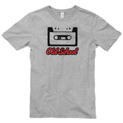 Old School Mixtape Graphic Design Short Sleeve Cotton Jersey T-Shirt