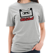 Old School Mixtape Graphic Design Short Sleeve Cotton Jersey T-Shirt