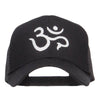 Hindu Om Symbol Embroidered Mesh Cap